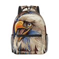 thumbnail image 1 of Yiaed Eagle With USA Flags Print School Backpack College Backpack Daypacks for Students High School Spacious and Durable Daypack for Work and Travel-One Size, 1 of 6