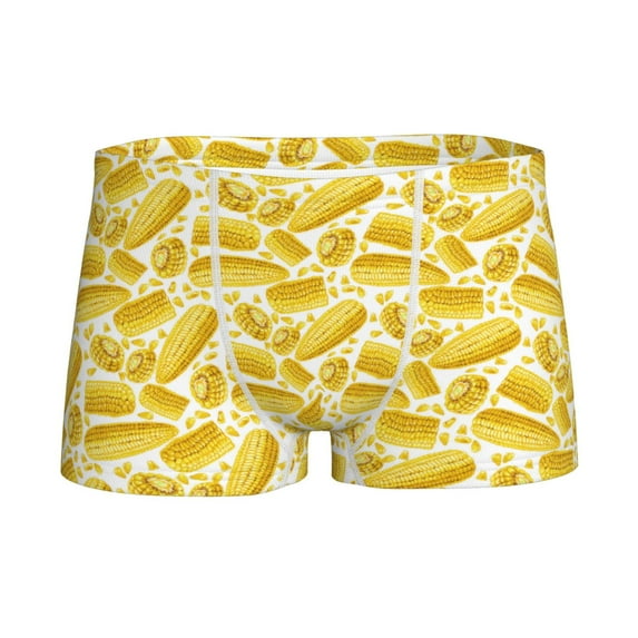 Yiaed Ears Of Corn Print Boys' Boxer Briefs Cotton Casual Stretch Comfort Boys Boxers - Kids Boxer Briefs Underwear for Boys (6-18)-X-Small
