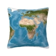 thumbnail image 1 of Yiaed Earth View World Map Print Pillow Covers Super Soft Decorative Square Throw Pillow Covers Case Cushion Covers for Sofa Couch Bedroom Car Decor（No pillow core）-16"x16", 1 of 7