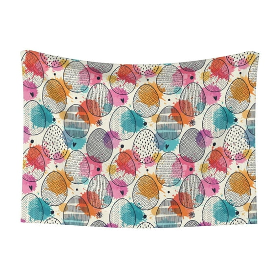 Yiaed Easter Egg Print Dog Blankets-Cat Blanket Washable for Couch Protection,Puppy Blanket, Soft Plush Reversible Throw Furniture Protector-Medium