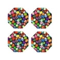 thumbnail image 1 of Yiaed Easter Eggs2 Print Leather Coasters for Drinks - Cup Coasters Coffee Table Kitchen Table Bar, Home & Office Gifts Handmade Drink Coasters-Octagon, 1 of 6