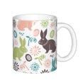 thumbnail image 1 of Yiaed Easter Rabbit Print Ceramics Coffee,Large Handle Design,Extra Large Tea and Coffee Cup for Office and Home Mugs, 1 of 6