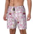 thumbnail image 1 of Yiaed Easter Rabbit Print Mens Swim Trunks Bathing Suit Compression Liner Beach Swim Shorts Swimwear Quick Dry Zipper Pocket No-Chafing Board Short-Large, 1 of 6
