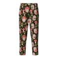 thumbnail image 1 of Yiaed Edgehog and Mushrooms Print Teenagers' Lounge Pants, Loose PJ Bottoms, Long Pajama Pants for Men-Large, 1 of 6