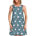 thumbnail image 1 of Yiaed Elegant Flamingo Print Women's Sleeveless Dress, Loose Fit Summer Dress, Casual Sleeveless Dress for Women, 1 of 7