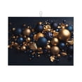 thumbnail image 1 of Yiaed Elegant Golden Blue Ornaments Print Highly Absorbent Microfiber Kitchen Counter Mat, Dish Drying Pad for Dishes, Utensils, Pots and Pans, Large 18" x 24", 1 of 7
