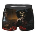 thumbnail image 1 of Yiaed Elegant Rose Skull Print Men's Soft Cotton Boxer Shorts Breathable Boxers Underwear Moisture-Wicking Underwear Stretch Boxer Briefs for Man-XX-Large, 1 of 5
