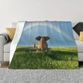 thumbnail image 1 of Yiaed Elephant Dog Print Blanket Throw Blanket Soft Cozy Flannel Blanket for Home Bed Sofa Couch Chair-60"x50", 1 of 6