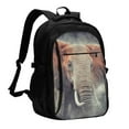 thumbnail image 1 of Yiaed Elephant in Smoke Print Laptop Backpack,Business Travel Durable Laptops Backpack with USB Charging Port,Water Resistant College Computer Bag, 1 of 5