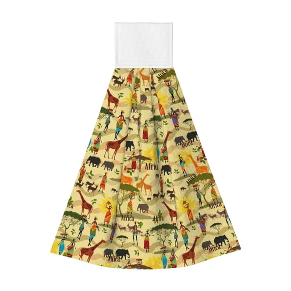 Yiaed Ethnic African Print Coral Velvet Wipes Absorbent Wipes Cleaning Cloths Household Table and Dish Wiping Cloths