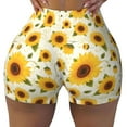 thumbnail image 1 of Yiaed European-style Pattern Sunflower A Print Women's Athletic Shorts Running Shorts Sporty Short High Waisted Elastic Workout Shorts for Yoga Gym Running & Sports -X-Large, 1 of 6