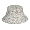 thumbnail image 1 of Yiaed Fairy Floral Print Reflective Stripe Bucket Hat Unisex Funny Outdoor Fisherman Cap Beach Sun Hat, 1 of 5