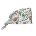 thumbnail image 1 of Yiaed Fairy Flower Print Turban Hat for Women Men Comfortable Adjustable Cleaning Working Cap with Sweatband, 1 of 4