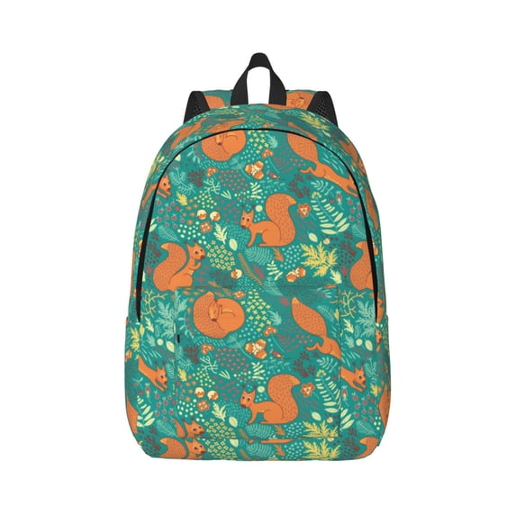 Yiaed Fall Forest Squirrel Print Backpack, Premium Laptop Backpack, Travel Backpack for Women, Lightweight Backpacks, Comfortable Back Pack-Medium
