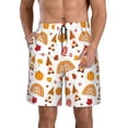 thumbnail image 1 of Yiaed Fall Gnomes Harvest Print Men's Swim Trunks with Lining Quick Dry Sports Shorts Beach Shorts Boardshorts-Large, 1 of 5