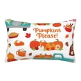 thumbnail image 1 of Yiaed Fall Pumpkins Print Brushed Microfiber Envelope Pillowcases, Standard,Envelope Closure Pillow Cases(Without Pillow Core)-16"x24", 1 of 6