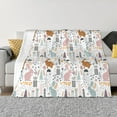 thumbnail image 1 of Yiaed Fall Rabbit Print Blanket Throw Blanket Soft Cozy Flannel Blanket for Home Bed Sofa Couch Chair-50"x40", 1 of 6