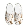 thumbnail image 1 of Yiaed Fall Squirrel Print Slippers Fuzzy Warm Cozy Slippers Non Slip House Slippers For Indoor Outdoor Slippers House Slippers-37/38, 1 of 7