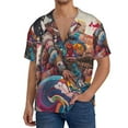 thumbnail image 1 of Yiaed Fantasy Colorful Beast Print Mens Casual Wrinkle Free Shirts Short Sleeve Button Down Summer Stretch Dress Shirt-XX-Large, 1 of 5