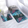thumbnail image 1 of Yiaed Fantasy Mushrooms Print Bathroom Mat Set 2 Pieces Mat Anti-Skid Pad Ultra Soft and Absorbent Bathroom Bath Mat Contour Bath Rugs for Toilet Base, 1 of 1