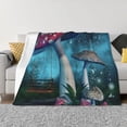 thumbnail image 1 of Yiaed Fantasy Mushrooms Print Blanket Throw Blanket Soft Cozy Flannel Blanket for Home Bed Sofa Couch Chair-40"x30", 1 of 6