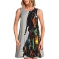 thumbnail image 1 of Yiaed Fantasy Wizard Dog Art Print Women's Sleeveless Dress, Loose Fit Summer Dress, Casual Sleeveless Dress for Women, 1 of 7