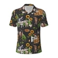 thumbnail image 1 of Yiaed Farm Animals 2Print Men's Short Sleeve Polo Shirt,Golf Polo for Men Three-Button Golf Shirt Athletic Casual Collared T-Shirt- 3X-Large, 1 of 7