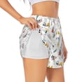thumbnail image 1 of Yiaed Farm Animals Print Women's Running Shorts with Liner 3 Zipper Pockets Elastic Workout Athletic Gym Yoga Shorts-XX-Large, 1 of 7