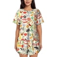 thumbnail image 1 of Yiaed Farm Print Short Sleeve Pajama Sets for Women Casual Crew Neck 2 Piece Lounge Sets Women's Short-Sleeved Pajama-XX-Large, 1 of 5