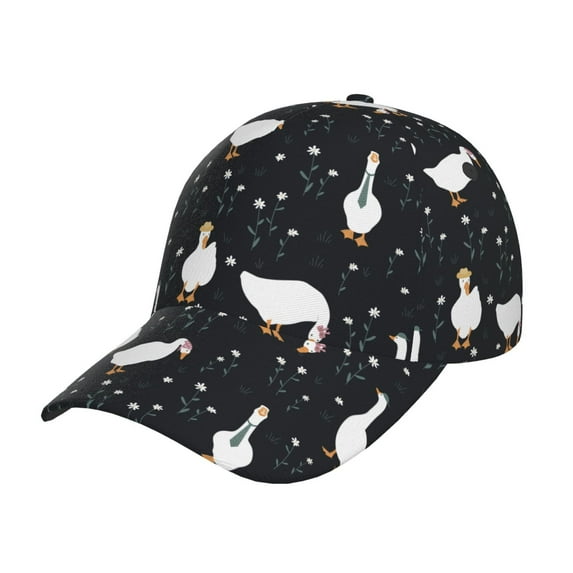 Yiaed Fashionable Goose Print Cap Adjustable Size for Running Workouts and Outdoor Activities All Seasons