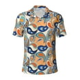 thumbnail image 1 of Yiaed Fashionable PaisleyPrint Men's Short Sleeve Polo Shirt,Golf Polo for Men Three-Button Golf Shirt Athletic Casual Collared T-Shirt- Medium, 1 of 7