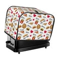 thumbnail image 1 of Yiaed Fast Food Print Two Slice Bread Machine Cover, Universal Size Kitchen Appliance Cover for Bread Machine,Bread Machine Cover, 1 of 7