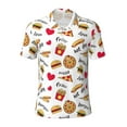 thumbnail image 1 of Yiaed Fast FoodPrint Men's Short Sleeve Polo Shirt,Golf Polo for Men Three-Button Golf Shirt Athletic Casual Collared T-Shirt- Medium, 1 of 7