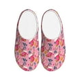 thumbnail image 1 of Yiaed Festive Christmas Stocking Cheer Print Slippers Fuzzy Warm Cozy Slippers Non Slip House Slippers For Indoor Outdoor Slippers House Slippers-46/47, 1 of 7