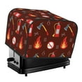 Yiaed Fire Extinguisher Print 4 Slice Toaster Dust Cover Bread Machine