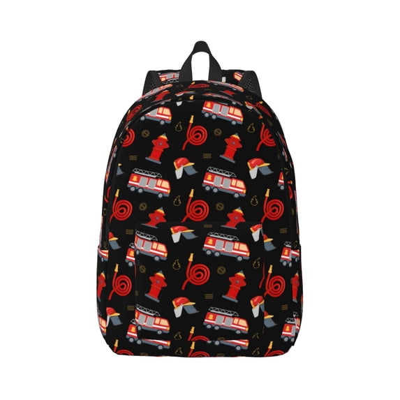 Yiaed Fire Fighting Print Backpack, Premium Laptop Backpack, Travel Backpack for Women, Lightweight Backpacks, Comfortable Back Pack-Medium