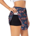 thumbnail image 1 of Yiaed Fire Truck 1 Print Women's Running Shorts with Liner 3 Zipper Pockets Elastic Workout Athletic Gym Yoga Shorts-XX-Large, 1 of 7