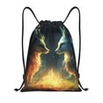 thumbnail image 1 of Yiaed Firefly Forest Fox Print Drawstring Bags Drawstring Backpack Bulk String Back Pack Gym Sport Bag-Small, 1 of 5