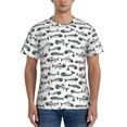 thumbnail image 1 of Yiaed Fish Bones Print Mens Short Sleeve Tight Fit T-Shirt, Crewneck Casual Tee-Small, 1 of 5