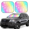 thumbnail image 1 of Yiaed Fish Scale Print Car Front Windshield Sun Shade,Foldable Anti-UV Car Sunshade for Front Window for Most Vehicles-Small, 1 of 5