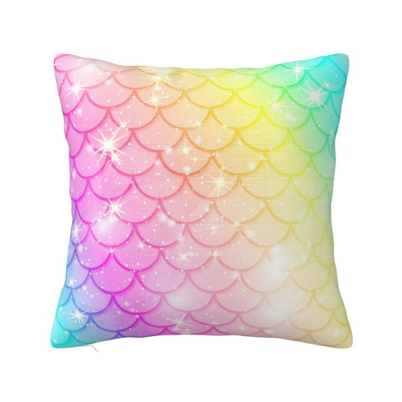 Yiaed Fish Scale Print Pillow Covers Super Soft Decorative Square Throw Pillow Covers Case Cushion Covers for Sofa Couch Bedroom Car Decor(No pillow core)-12"x12"