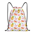 thumbnail image 1 of Yiaed Flamingo And Pineapple Print Drawstring Bags Drawstring Backpack Bulk String Back Pack Gym Sport Bag-Small, 1 of 5