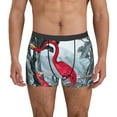thumbnail image 1 of Yiaed Flamingo On The Jungle Print Men's Soft Cotton Boxer Shorts Breathable Boxers Underwear Moisture-Wicking Underwear Stretch Boxer Briefs for Man-XX-Large, 1 of 5