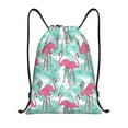 thumbnail image 1 of Yiaed Flamingo Print Drawstring Bags Drawstring Backpack Bulk String Back Pack Gym Sport Bag-Small, 1 of 5