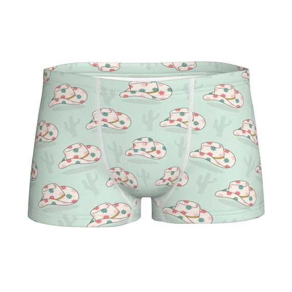 Yiaed Flora Daisy Cactus Print Boys' Boxer Briefs Cotton Casual Stretch Comfort Boys Boxers - Kids Boxer Briefs Underwear for Boys (6-18)-X-Small
