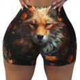 thumbnail image 1 of Yiaed Floral Fox Print Women's Athletic Shorts Running Shorts Sporty Short High Waisted Elastic Workout Shorts for Yoga Gym Running & Sports -XX-Large, 1 of 7