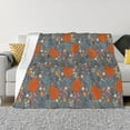 thumbnail image 1 of Yiaed Floral Squirrel Print Blanket Throw Blanket Soft Cozy Flannel Blanket for Home Bed Sofa Couch Chair-50"x40", 1 of 6