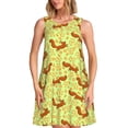 thumbnail image 1 of Yiaed Floral Squirrel Print Women's Sleeveless Dress, Loose Fit Summer Dress, Casual Sleeveless Dress for Women, 1 of 7