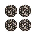 thumbnail image 1 of Yiaed Flowe Rooster Print Leather Coasters for Drinks - Cup Coasters Coffee Table Kitchen Table Bar, Home & Office Gifts Handmade Drink Coasters-Round Shape, 1 of 6