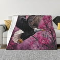thumbnail image 1 of Yiaed Flower Bald Eagle Print Blanket Throw Blanket Soft Cozy Flannel Blanket for Home Bed Sofa Couch Chair-50"x40", 1 of 6